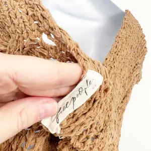 Free People Womens Arlo Knit‎ Praline Combo Boho Festival Side Tie Top Size S thumbnail 7