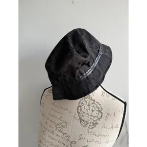 Coach Black‎ Signature C Monogram Bucket Hat Size M/L Designer Streetwear thumbnail 2
