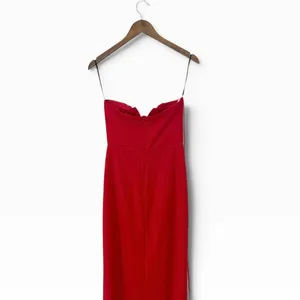 Lulus Sizzling Spark Red Strapless Bodycon Midi Dress size M NWT thumbnail 7