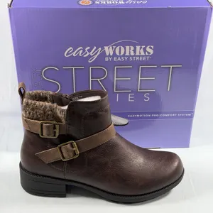 Easy Street‎ Size-9.5M Women's Kourt Slip Resistant Ankle Boots Brown thumbnail 1