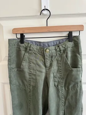 Athleta Low-Waisted Green Adjustable Lightweight Pants thumbnail 2