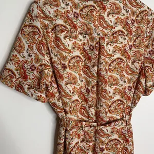Sezane Adele Button Front Midi Dress in Paisley Riviera Womens New Size 42 thumbnail 7