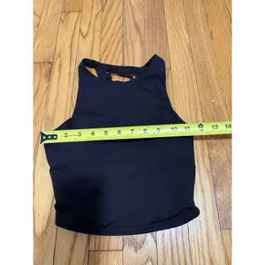 Alo Yoga Movement Black Strappy Back Long Line Sports Bra Size XS thumbnail 5