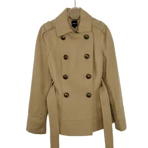 Express Tan Wool Double-Breasted Peacoat Extra Small Winter thumbnail 5