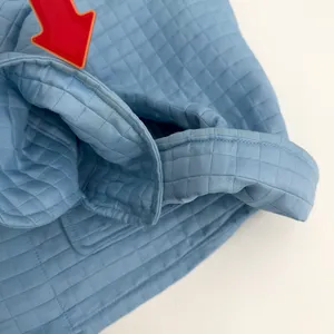 Harve Bernard Jacket Womens 10 Blue Quilted Button Up Cuff Sleeves - flaws/read thumbnail 9