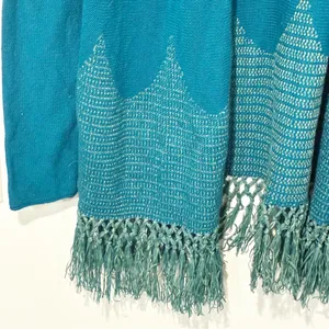 Lilly Pulitzer Green Tatum Fringe Open‎ Front Cardigan Sweater Size XL thumbnail 2