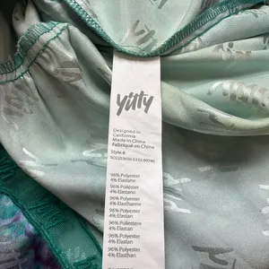 YITTY Satin Flowy Set Pajama Deep Sea‎ Top Size XL and Short Size Large Set of 2 thumbnail 10