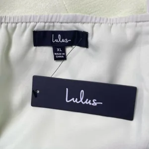 NWT Lulus Soiree Season Satin Halter Mini Dress In Light‎ Green Size Extra Large thumbnail 9