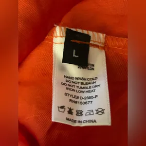Judith march tiered maxi dress in rust/orange color spaghetti straps. Size L. thumbnail 11