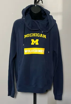 Nike x University of Michigan Wolverines Large Blue Hoodie Pullover thumbnail 1