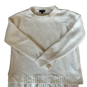 J. Crew Crewneck Sweater Sz S Super Soft Oversized Pullover Wool Alpaca Cream thumbnail 2