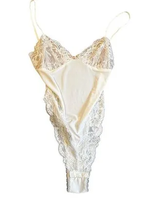 I.AM.GIA Karissa Bodysuit White Size S (4-6) Sheer Panel Lingerie-Inspired thumbnail 1