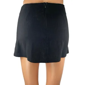 Princess Polly Women's Black Linen Cotton Zipper Mini Straight Pencil Skirt Sz 4 thumbnail 3