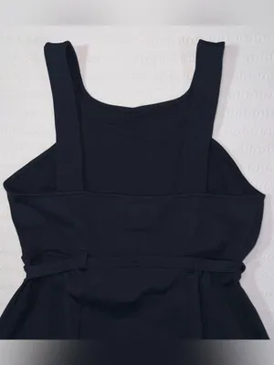 Anthropologie Maeve Womens Belted Peplum Top Size M Black NWT thumbnail 7