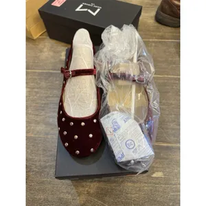 Marc Fisher Elizza‎ Dress Embellished Ballet Flats Size 10 Dark Red Mary Jane thumbnail 7
