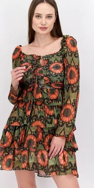 Beulah‎ Women Tiered Dress Size XS New with Tags thumbnail 1