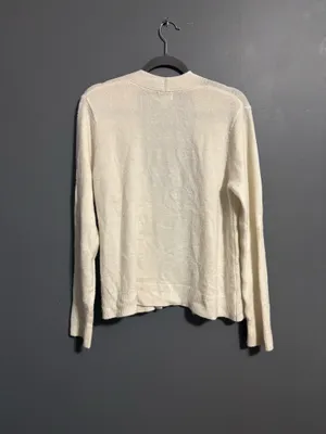 Old navy white soft open front cardigan size large  thumbnail 6
