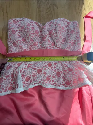 Mori Lee By Madeline‎ Gardner Bridesmaid Dress Prom Gown Pink w/ Shawl 14 thumbnail 14
