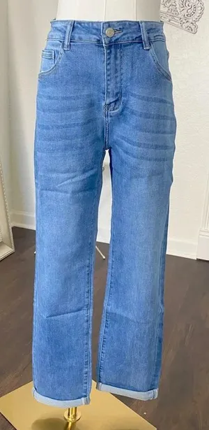 NWT Katch Me Womens Mid Rise Tapered Denim Jeans Size M / US 8 / UK 10 thumbnail 1