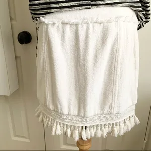 Free People White Fringe Skirt thumbnail 3