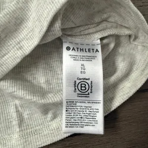 Athleta Signature Rib Square Neck Crop Tank - Size XL -‎ Fog Grey Heather - NWT thumbnail 9
