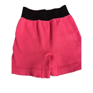 Free People‎ Movement Ribbed Seamless Biker Shorts Neon Pink Black XS/S thumbnail 2