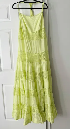Anthropologie Sheer Lace Tiered Maxi Dress, Size XL thumbnail 5
