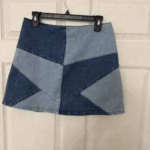 Y2K STYLE NWOT Madewell Pieced Jean Skirt‎ / 28 / SERGE WASH G5929 OLDSTOCK thumbnail 5