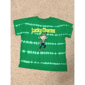Lucky Charms Green Tie Dye Graphic Tee Cotton T Shirt Women's Small thumbnail 2
