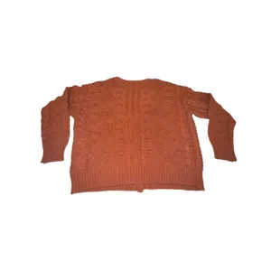 Sincerely Jules Rust Orange Cable‎ Knit Cardigan Sweater Women's Size Small NWOT thumbnail 3