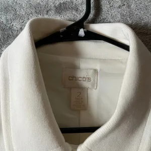 Chico’s Ivory Structured Blazer Jacket Professional Workwear‎ Size 2 Large thumbnail 4