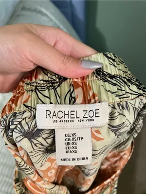 Rachel Zoe Palazzo Pants Size XS Palm Tree Tropical Vacation Resort Wide Leg thumbnail 3