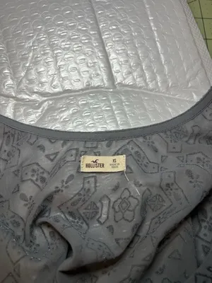 Hollister Tank Top Womens XS Gray Crop Top Fringe thumbnail 5