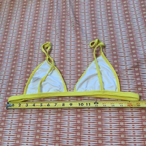 American Apparel Los Angeles Apparel triangle swim top bathing suit top yellow pool beach indie thumbnail 4