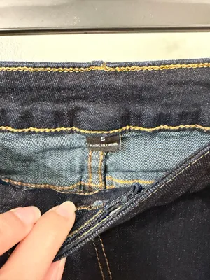 Shein Dark Denim Mini Skirt Blue thumbnail 6