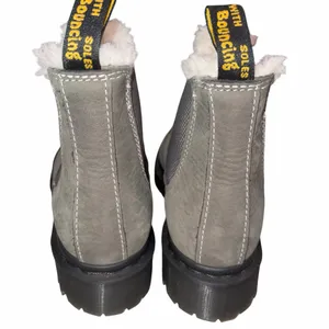 Dr. Martens Gray Tumbled Nubuck Leather Faux Fur Fleece Lined BEX FL Chelsea Boot 36 5 thumbnail 4