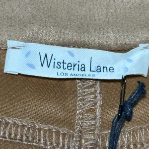 Wisteria Lane Los Angeles Tan Faux Suede Flare Bell Bottom‎ Pants W2403PIA Large thumbnail 3