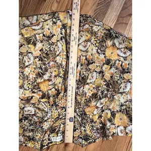 Free People We The Free Small COOL MEADOW Printed Floral Top Orange Earthy Boho thumbnail 9