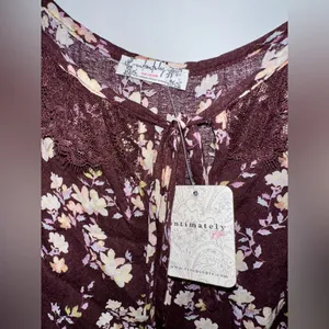 NWT FREE PEOPLE x INTIMATELY FP Take It Away Bodysuit Chocolate Merlot‎ - XL thumbnail 4