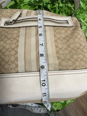 Coach Beige Signature Stripe Crossbody Bag thumbnail 11