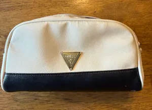 GUESS Beige Black Pouch Bag thumbnail 1
