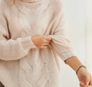 Aerie Cream Soft Chunky Knit Oversized Pullover Sweater thumbnail 1