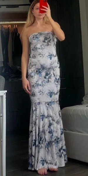 Windsor Floral Lace Up Mermaid Dress thumbnail 1