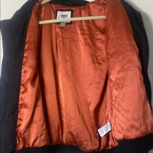 Old Navy‎ Black Bomber Jacket with Gold Zipper Size XL thumbnail 13
