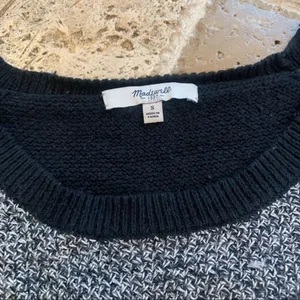 Madewell Chronicle Texture Pullover Sweater Colorblock S Black Gray thumbnail 4