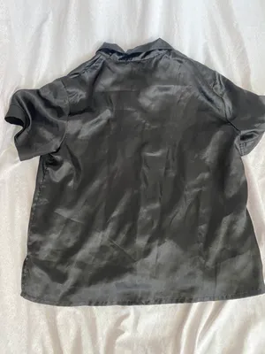 playboy black button up silk pj top  thumbnail 8