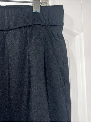 Black Wide Leg Drawstring Pants Size L thumbnail 3