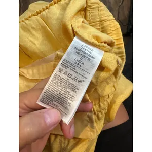 Gap yellow linen blend Easy Pant cropped pants thumbnail 4