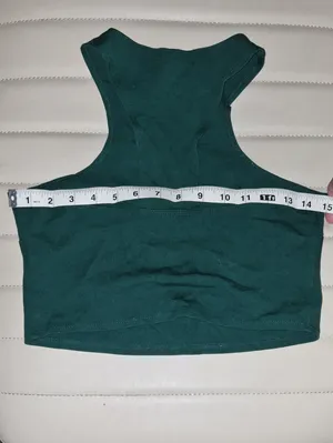 Wet Seal Forest Green High Neck Crop Top thumbnail 4