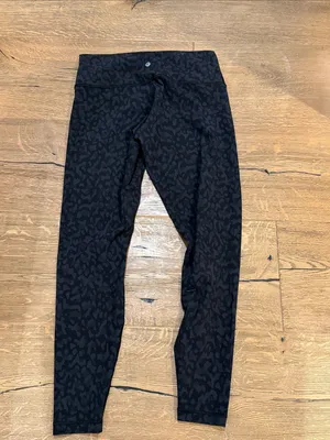 lululemon athletica align Black Tonal Animal Print Leggings 12 thumbnail 3